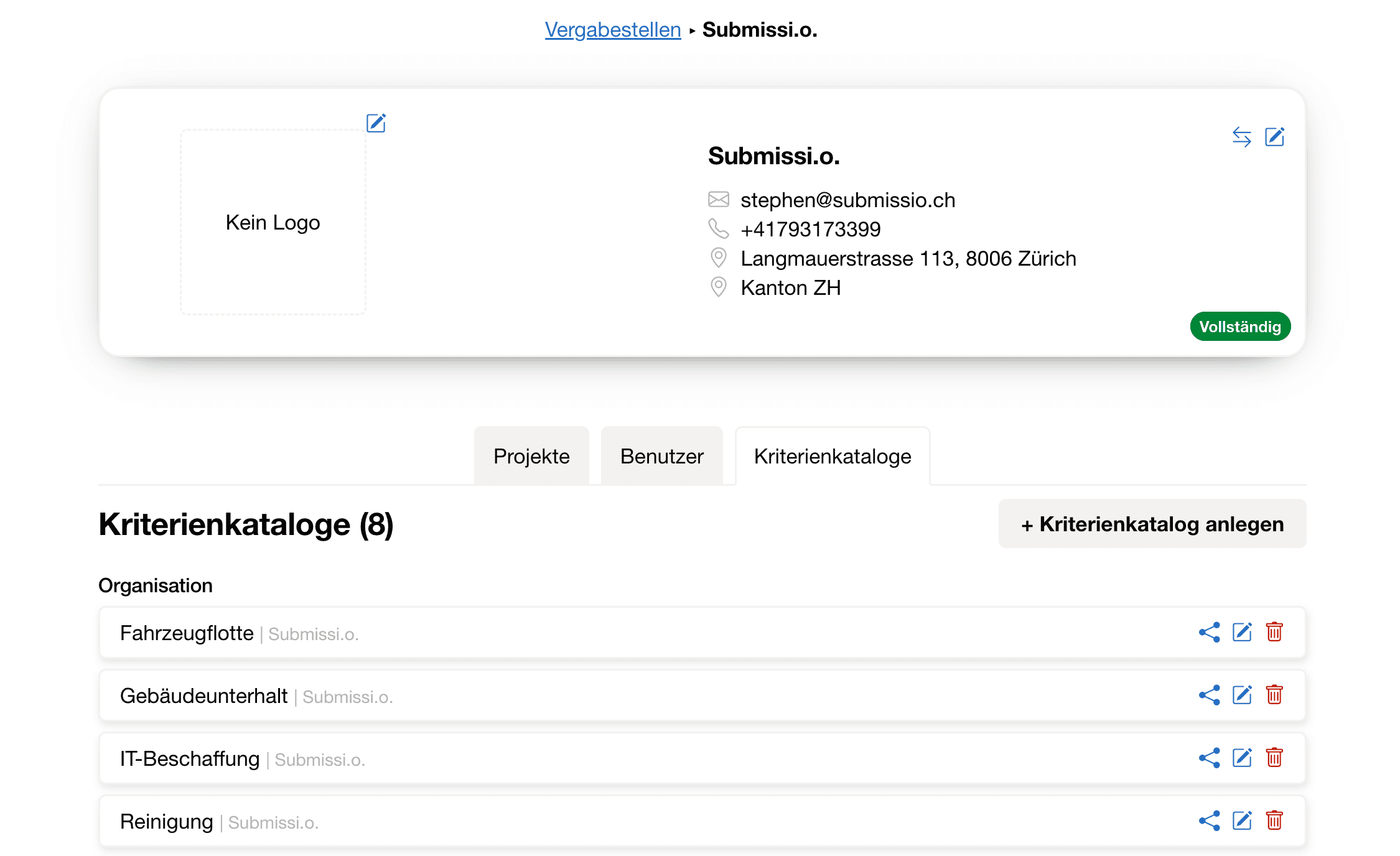 Kriterienkataloge — teilen, abonnieren, organisieren