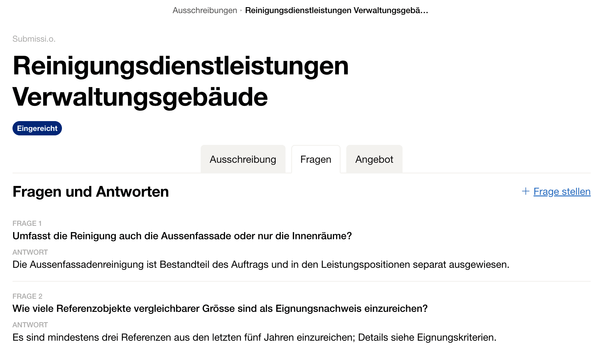 Fragen und Antworten direkt im Projekt