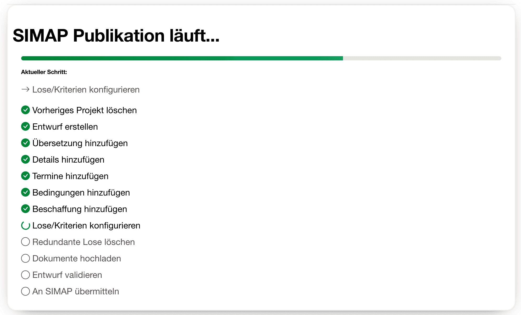 SIMAP-Verbesserungen
